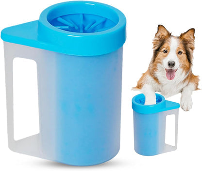 One of the included Paws and Less Mess items: silicone paw cleaner